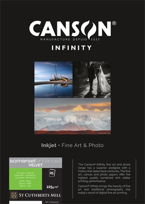 Canson Somerset Enhanced Velvet 225 g/m² - A2, 25 fogli
